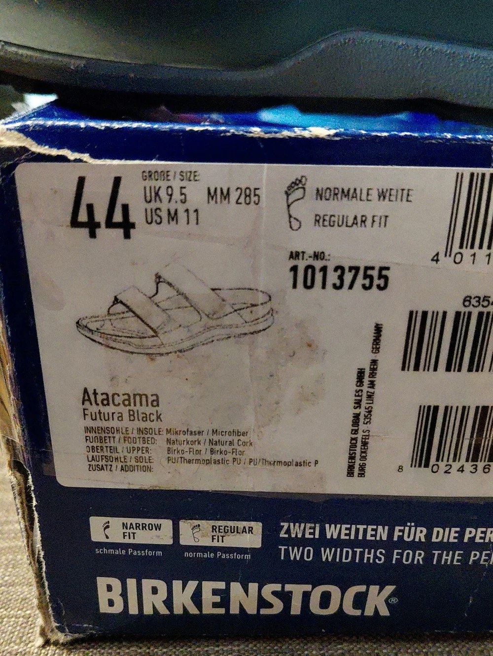 Birkenstock Men's Black Two-Strap Atacama Futura Sandal SIZE 11